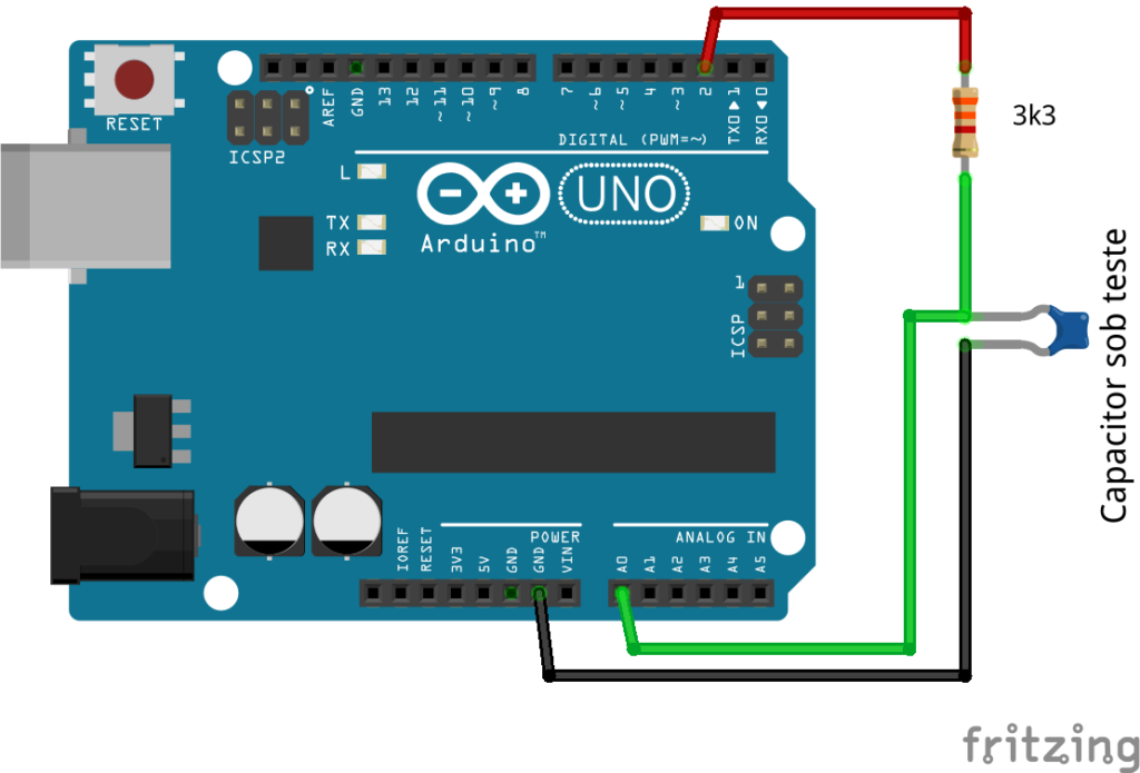 capacímetro serial com Arduino