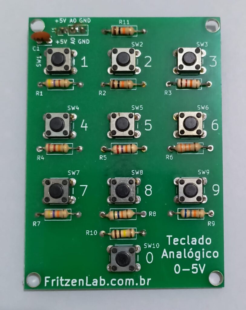 Teclado em entrada analógica