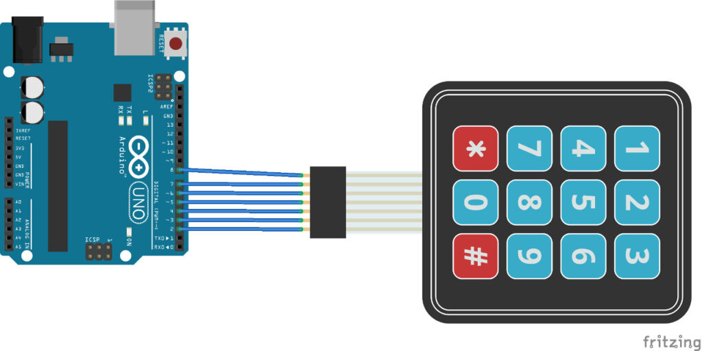 Teclado matricial com Arduino