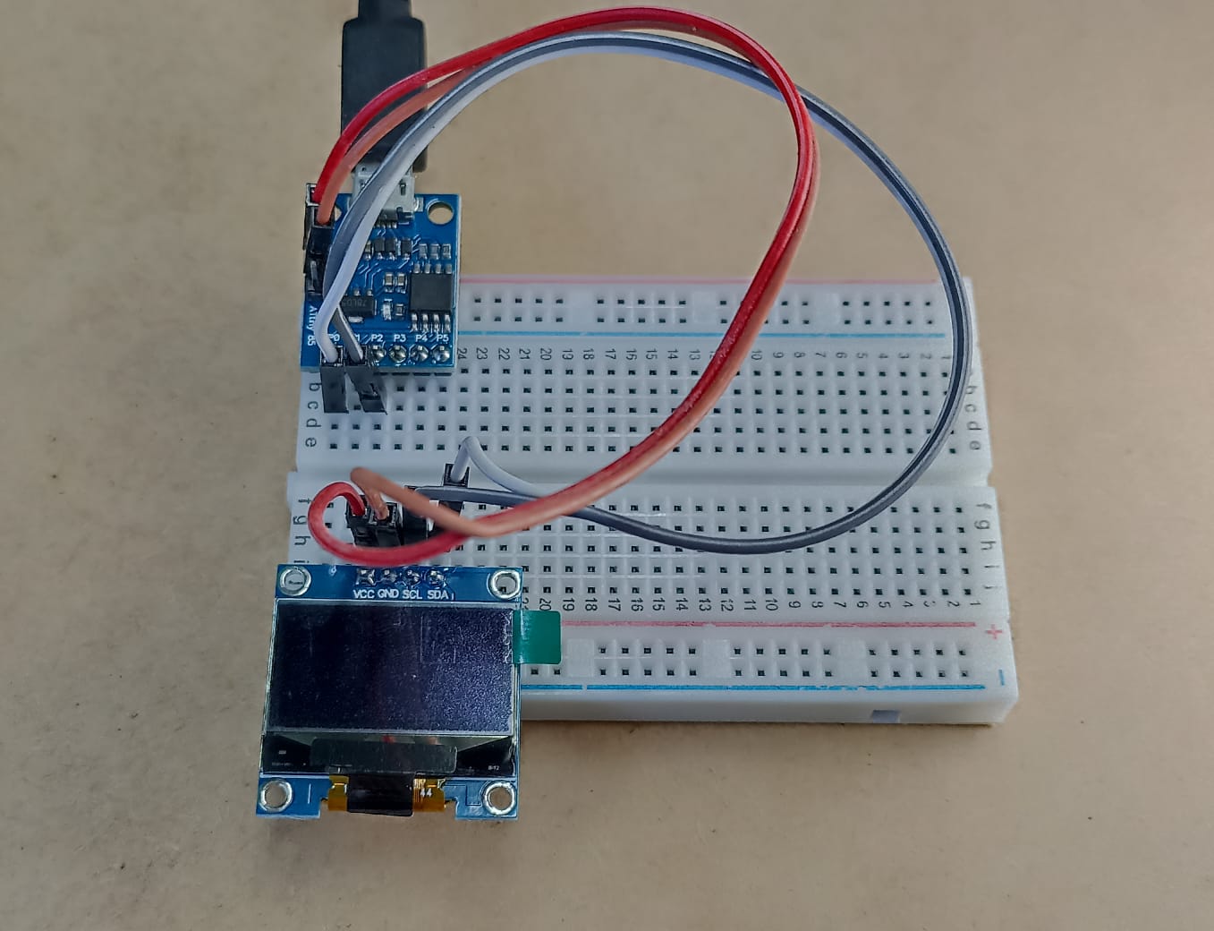 setup de testes display OLED 0.96"