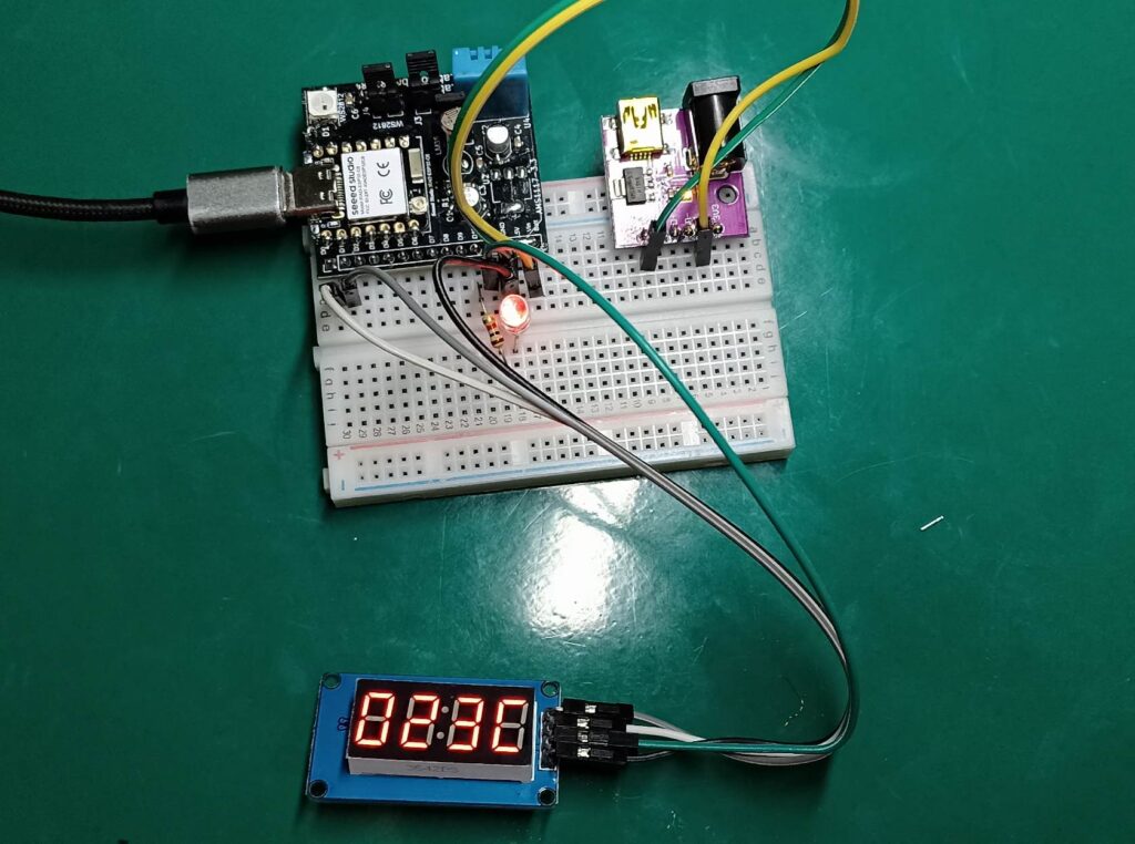 ESP32-C6 com sensor DHT11 e display TM1637