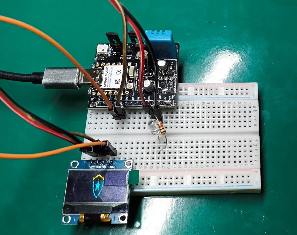 Display OLED 0.96" com placa ESP32-C6 via i2c