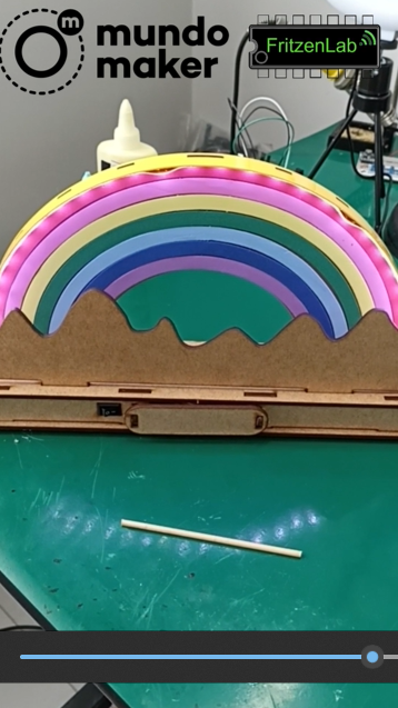 luminária arco-íris