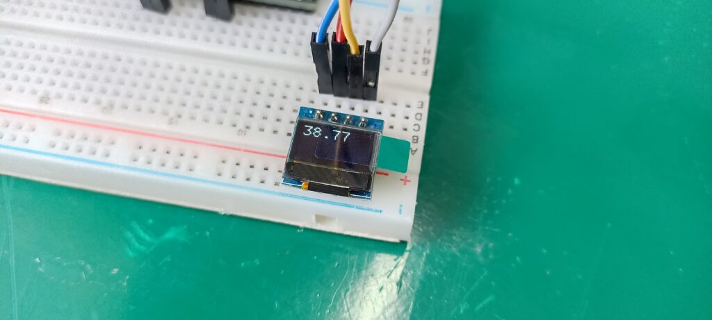 Display OLED 0,49 polegadas em protoboard