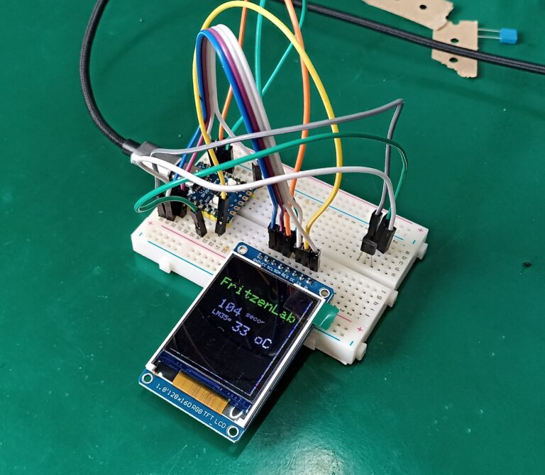 Display ST7735 com LM35 e RP2040 na protoboard