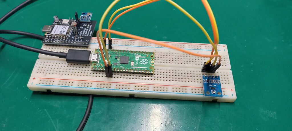 Sensor BH1750 na protoboard com Pi Pico 2