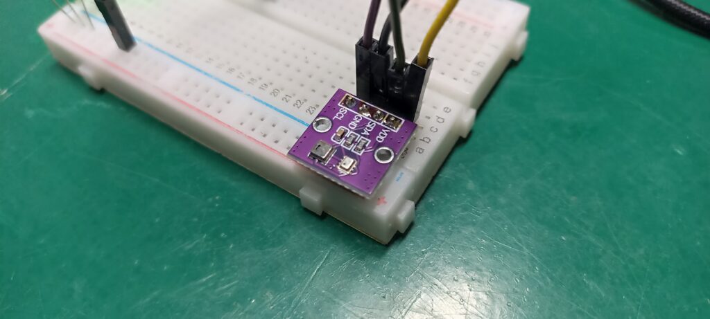 BMP280 e AHT20 numa protoboard