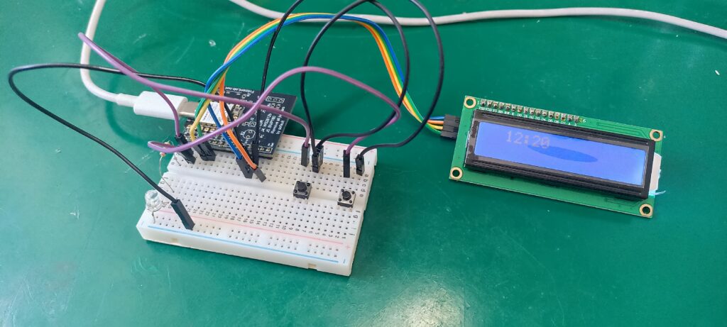 Montagem em protoboard - relógio com access point