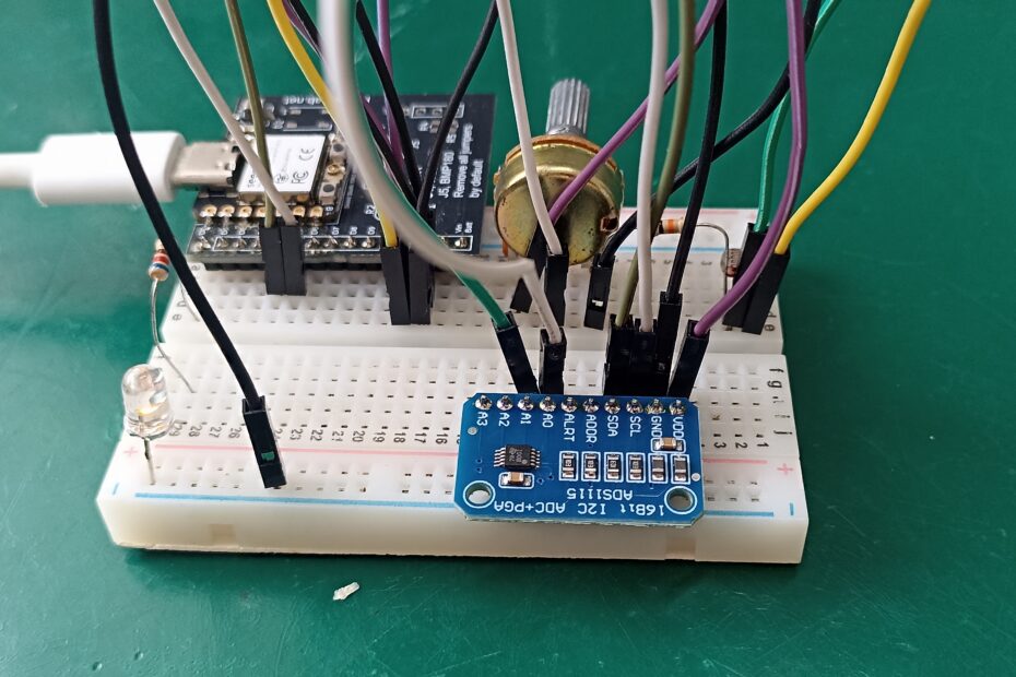 ads1115 na protoboard com esp32